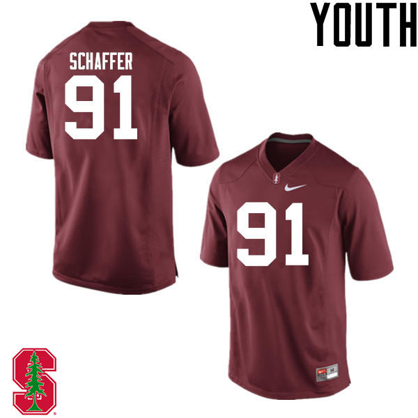 Youth Stanford Cardinal #91 Thomas Schaffer College Football Jerseys Sale-Cardinal